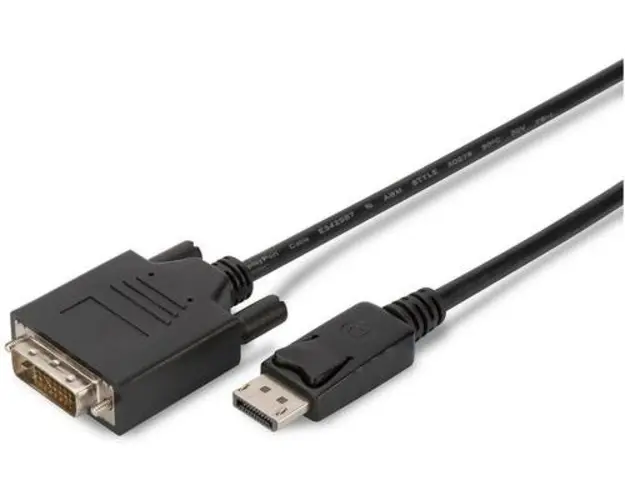 Cablu Video Assmann DisplayPort v1.1a Male - DVI-D Male, 2m (Negru)