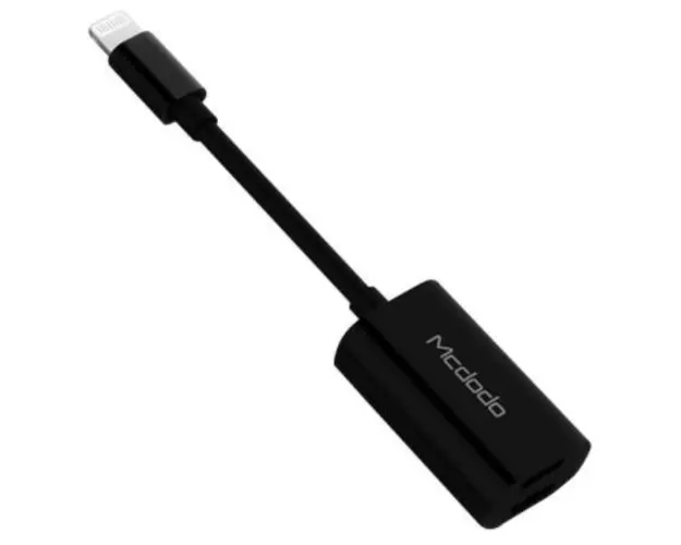 Cablu Adaptor Mcdodo, Lightning la Dual Port Lightning, 12 cm (Negru)