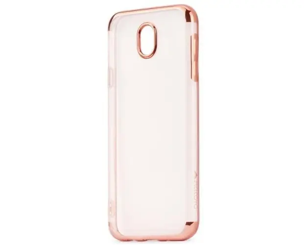 Protectie spate Meleovo Silicon Flash Soft II pentru Samsung Galaxy J5 (2017) (Rose Gold/Transparent)