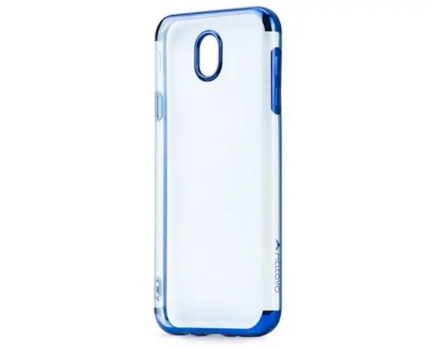 Protectie spate Meleovo Silicon Flash Soft II pentru Samsung Galaxy J5 (2017) (Transparent/Albastru)
