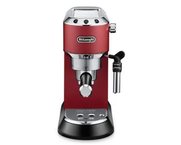 Espressor manual DeLonghi Dedica Style EC685.R, 1300 W, 15 Bar, 1.1 l, Slim (Rosu)