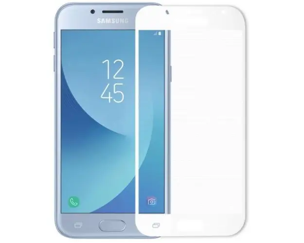 Folie Protectie Sticla Temperata Meleovo Full Cover White pentru Samsung Galaxy J5 (2017)