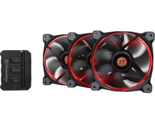 Kit Ventilatoare Thermaltake Riing 12 Series, 120mm, 3buc. (Led RGB)