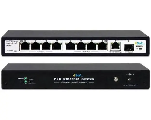 Switch Esol S08PoE-P120-1G-1SFP, 8 porturi