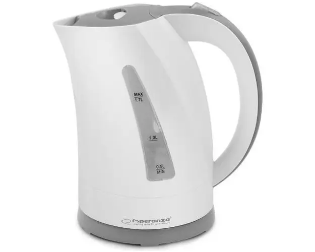 Fierbator de apa Esperanza Amazon EKK022, 1.7l, 220W (Alb/Gri)