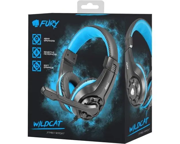 Casti Gaming Fury Wildcat (Negru)