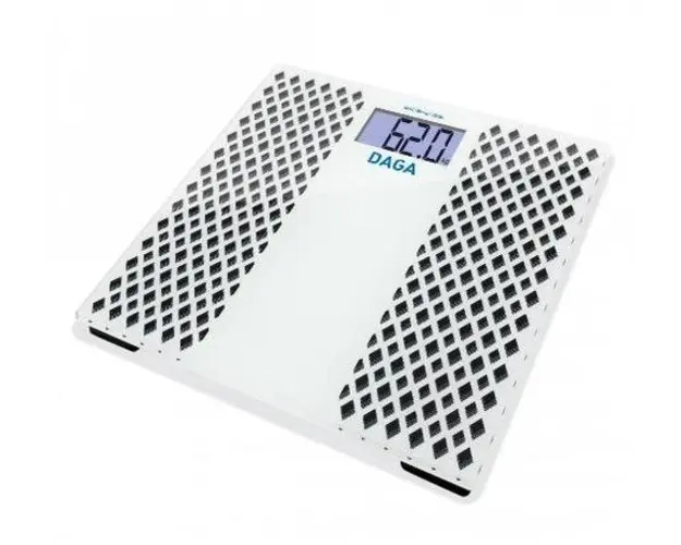 Cantar de baie Daga BA 300, Maxim 150Kg, Suprafata antialunecare, Autostop (Alb/Negru)