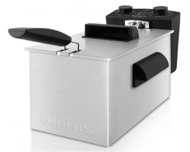 Friteuza Taurus Fry Time 3, 2100 W, Timer 30 minute, Termostat reglabil, Integral detasabila (INOX)