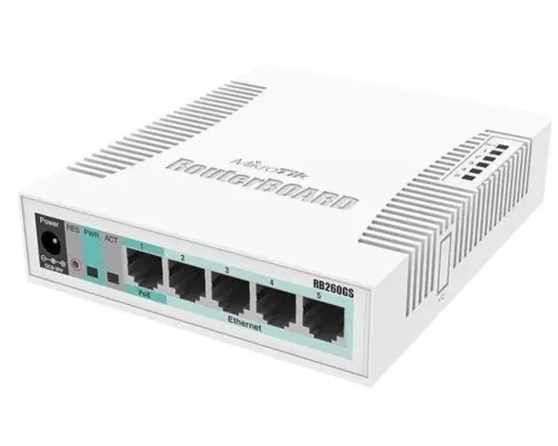 Switch MikroTik RB260GS, Gigabit, 5 porturi, 1 x SFP