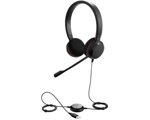 Casti Call Center Stereo Jabra Evolve 20 UC, USB (Negru)