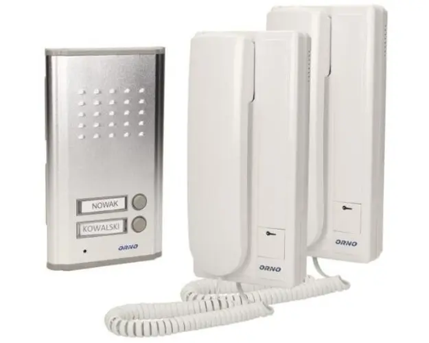Interfon pentru doua familii Orno OR-DOM-RL-903 (Alb)