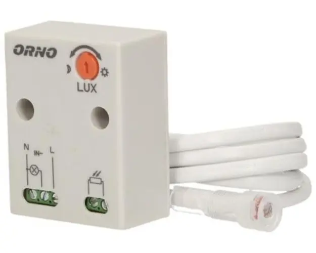 Senzor crepuscular Orno OR-CR-233, cu sonda externa, IP65 (Alb)