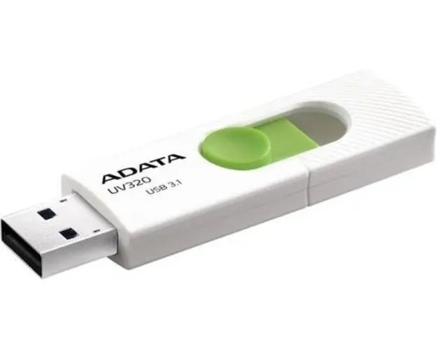 Stick USB A-DATA UV320 32GB, USB 3.1 (Alb/Verde)