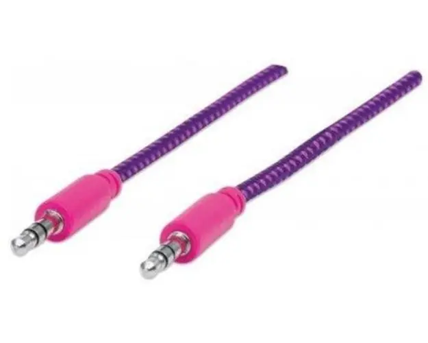 Cablu Audio Manhattan 394116, 1 m (Roz/Mov)