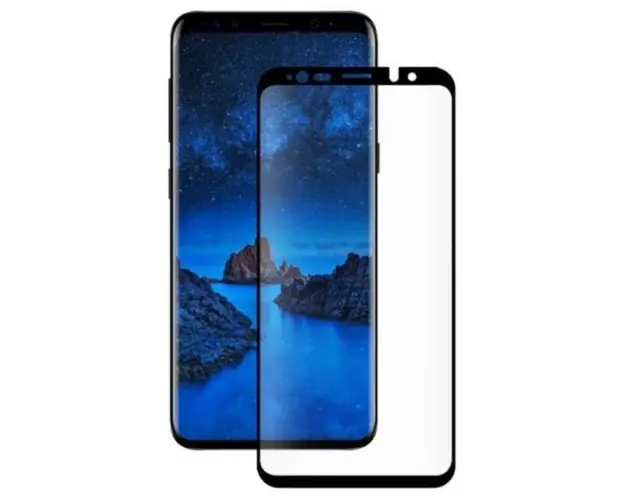Folie Protectie Sticla Temperata Eiger 3D Case Friendly pentru Samsung Galaxy S9 Plus G965 (Negru/Transparent)