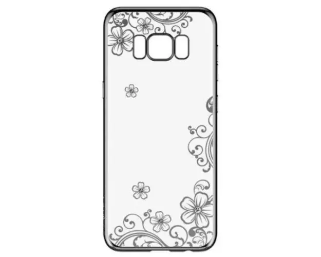 Protectie Spate Devia Silicon Joyous pentru Samsung Galaxy S8 Plus (Argintiu/Transparent)
