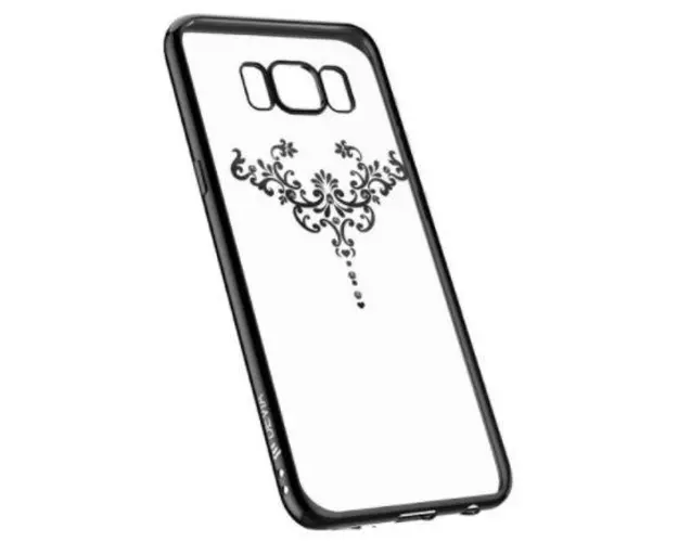 Protectie Spate Devia Silicon Iris Gun pentru Samsung Galaxy S8 (Negru/Transparent)