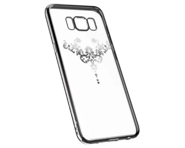 Protectie Spate Devia Silicon Iris pentru Samsung Galaxy S8 (Argintiu/Transparent)