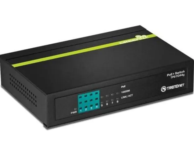 Switch TRENDnet TPE-TG44G, Gigabit, 8 Porturi, PoE+