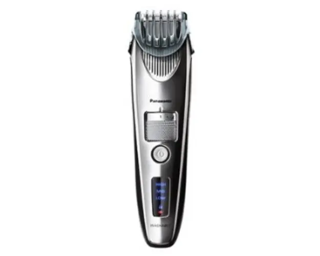 Trimmer Panasonic ER-SB60-S803, lavabil, motor liniar de mare viteza, 1-10mm, 19 de trepte, accesoriu pentru finisare precisa, Li-ion, Argintiu