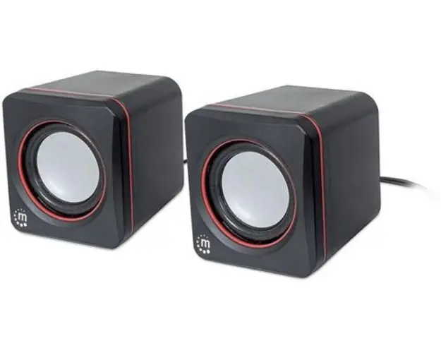 Boxe Manhattan 2600, 2x3W, USB (Negru)