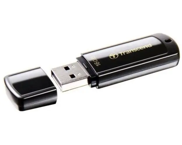 Stick USB Transcend JetFlash 350, 16GB, USB 2.0 (Negru)