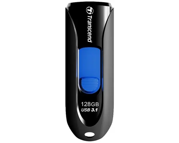 Stick USB Transcend JetFlash 790, 128GB, USB 3.1 (Negru/Albastru)