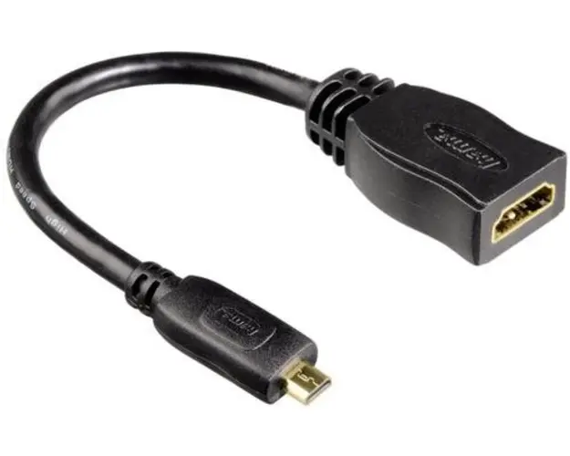 Adaptor Hama 122236, micro HDMI - HDMI (Negru)