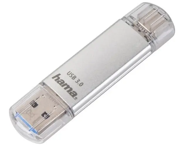 Stick USB Hama C-Laeta 124161, 16 GB, USB 3.1 Type-C/USB 3.0 (Gri)