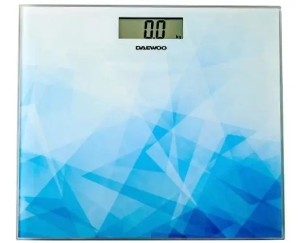 Cantar corporal Daewoo DBS210AB, 150 kg, Divizare 100 g (Alb/Albastru)