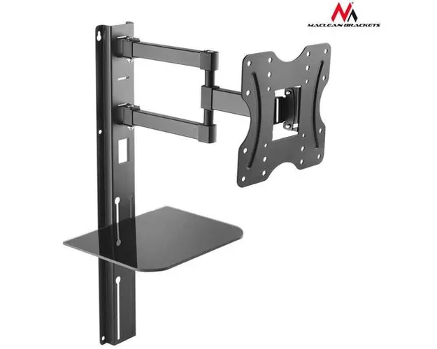 Suport Perete Maclean MC-771, raft pentru DVD, 23inch - 42inch, 30 Kg (Negru)
