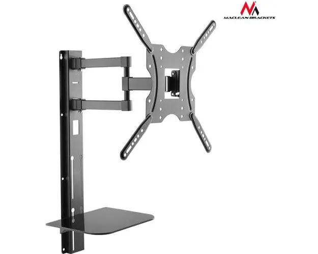 Suport Perete Maclean MC-772, raft pentru DVD, 32inch - 55inch, 30 Kg (Negru)