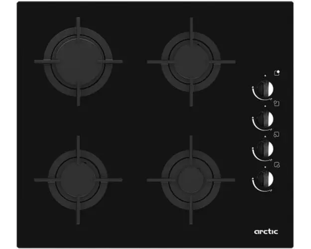 Plita incorporabila Arctic ARSGN64125S, Gaz, Aprindere electrica, 4 arzatoare (Negru) 