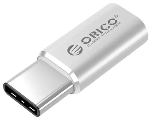 Adaptor Orico CTM1-SV, USB 2.0 tip C - microUSB (Argintiu)