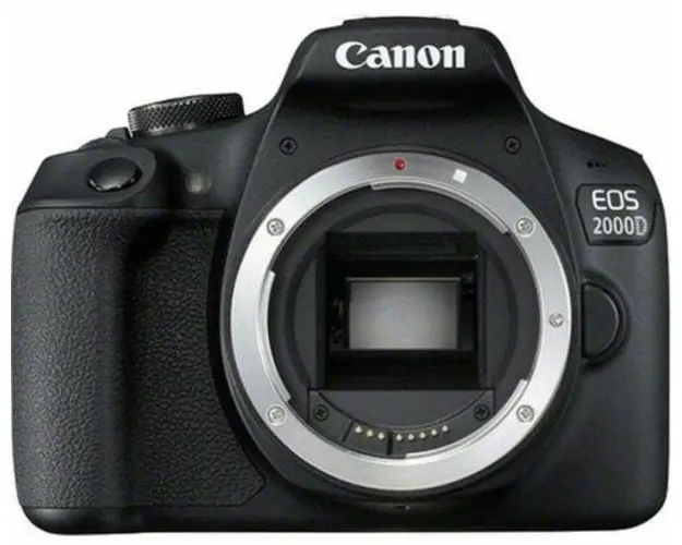Aparat Foto D-SLR Canon EOS 2000D, Body, 24.1 MP, Ecran 3inch LCD, Filmare Full HD (Negru)