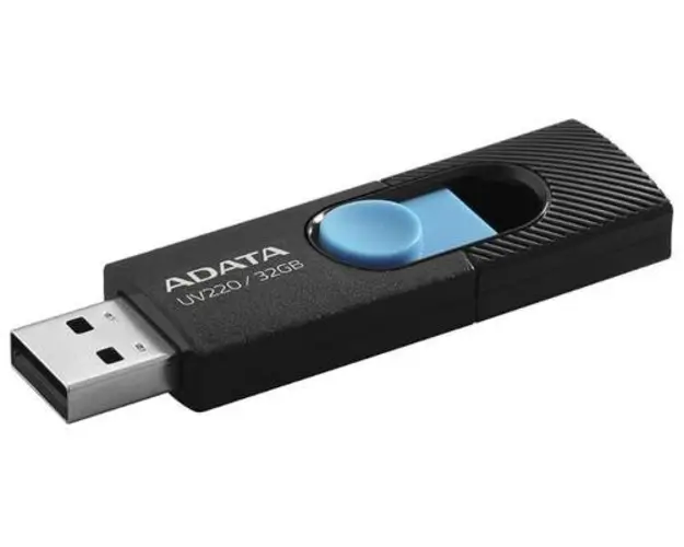 Stick USB A-DATA UV220, 32 GB, USB 2.0 (Negru/Albastru)