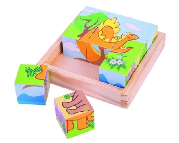 Puzzle cubic BigJigs BJ513, Dinozauri