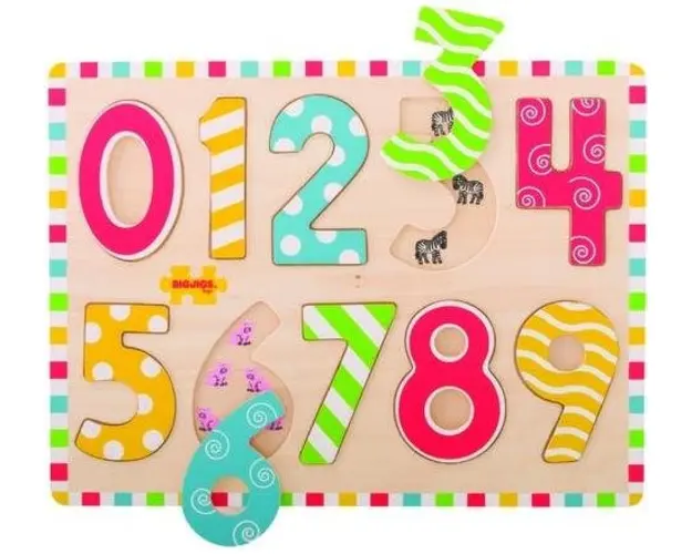 Puzzle mare BigJigs BJ756, Numere