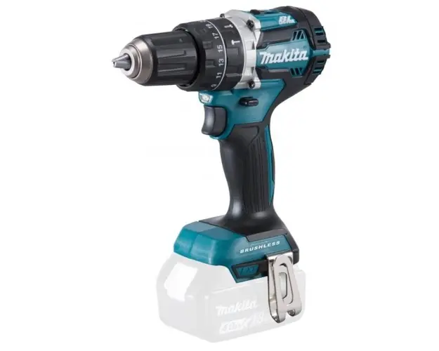 Masina de gaurit si insurubat cu percutie Makita DHP484Z, fara acumulator si incarcator, Li-Ion, 18 V, 54 Nm, Led iluminare