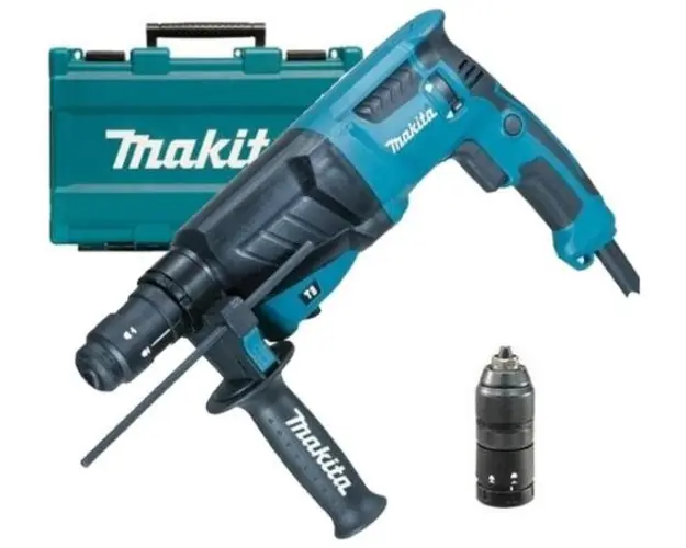 Ciocan rotopercutor Makita HR2630T, 800 W, 2.4 J, Mandrina interschimbabila, Valiza transport