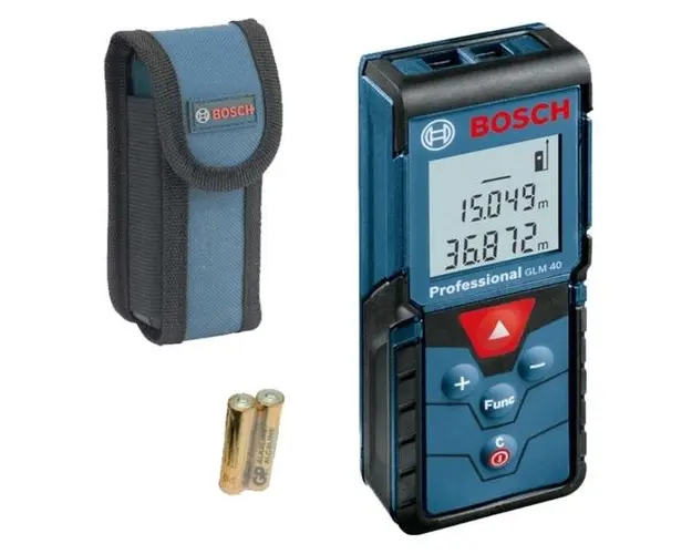 Telemetru laser BOSCH GLM 40, 40 m, +/-1.5 mm/m, 10 valori memorate