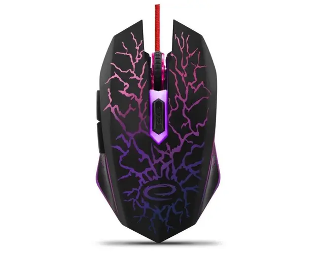 Mouse Gaming Esperanza EGM211R, Optic, 2400 DPI, USB, Iluminat (Negru)