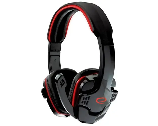Casti Stereo Esperanza Raven EGH310R, Microfon (Negru/Rosu)