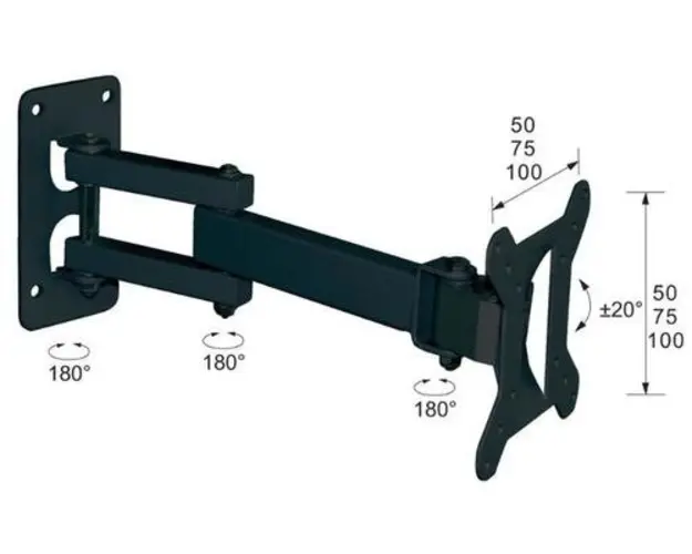 Suport Perete Libox ATENY LB-200, 17inch - 32inch, 25 Kg (Negru)