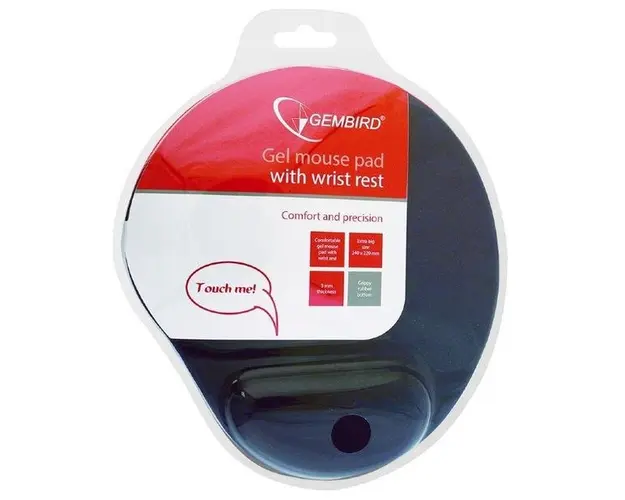 Mouse Pad Gembird MP-GEL-B, Gel, ergonomic (Albastru)