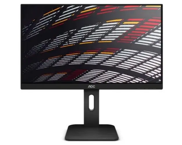 Monitor IPS LED AOC 23.8inch 24P1, Full HD (1920 x 1080), VGA, DVI, HDMI, DisplayPort, USB 3.0, Boxe, Pivot, 5 ms (Negru)