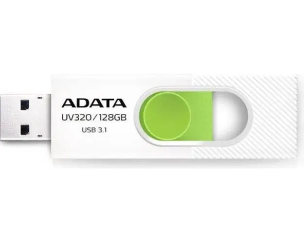 Stick USB A-DATA UV320 128GB, USB 3.1 (Alb/Verde)