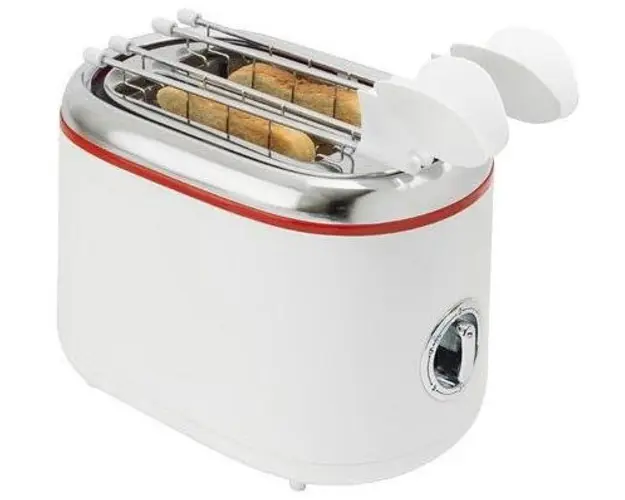 Prajitor de paine Ariete AR1T20, 850 W, 2 felii (Alb/Rosu)