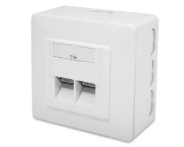 Priza Perete RJ-45 Digitus DN-9006-N, CAT.6 (Alb)