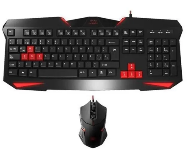 Kit Tastatura si Mouse Tacens Mars Gaming MCP1 (Negru/Rosu)